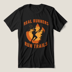 Camiseta Os Runners Verdadeiros Executam Trilhos