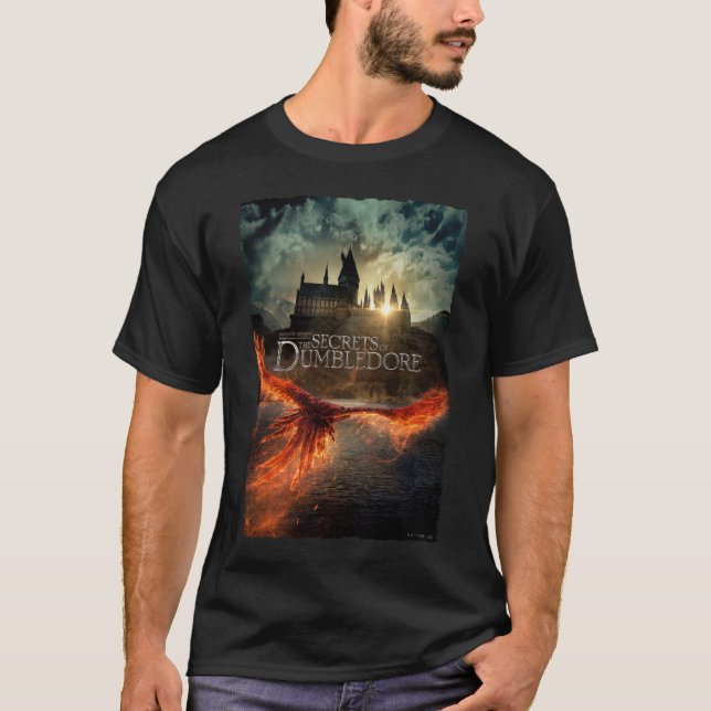 Camiseta Os Segredos da Poster Teatral de Dumbledore (Frente)