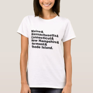 Camiseta Os Seis Estados do Nordeste que Compõem a Nova Ing
