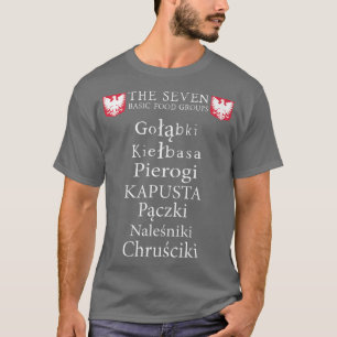 Camiseta Os Sete Grupos Básicos De Comidas Engraçados Em Po