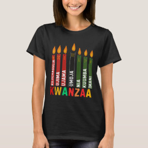 Camiseta Os Sete Princípios De Kwanzaa Kinara Happy Kwanz