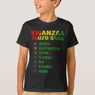 Camiseta Os Sete Princípios De Kwanzaa - Nguzo Saba
