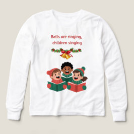 Camiseta Os sinos estão tocando, crianças cantando