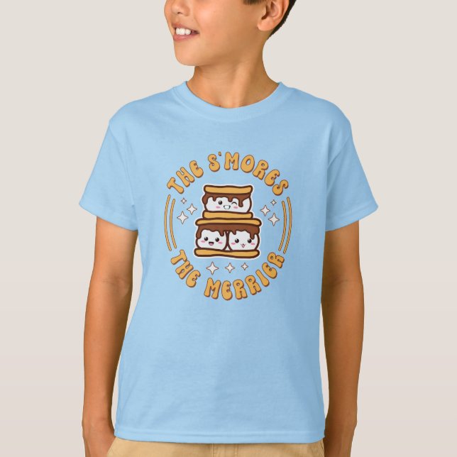 Camiseta Os S'mores O Merrier Funny Kawaii Camping Gift (Frente)