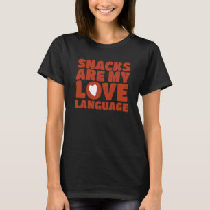 Camiseta Os Snacks de Dia de os namorados de Foodie são o m