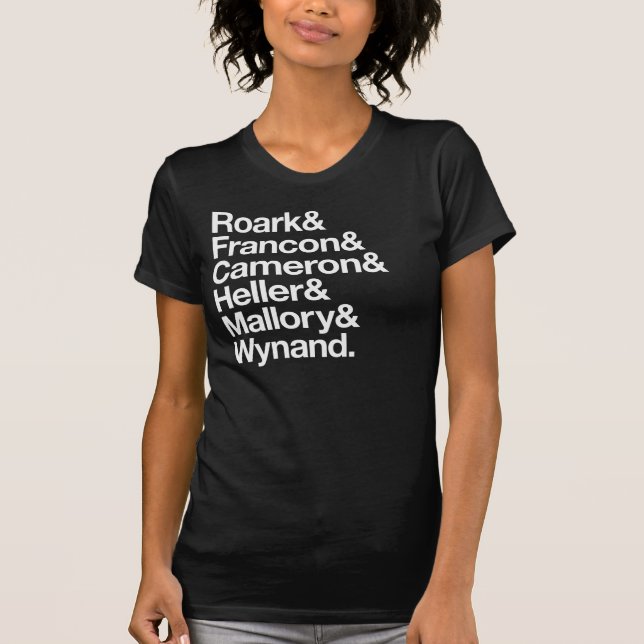 Camiseta Os sobrenomes do Fountainhead (Frente)