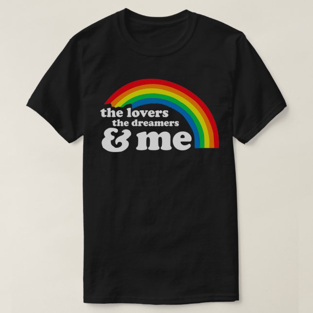Camiseta Os Sonhadores E A Conexão LGBT Do Arco-Íris (Frente do Design)
