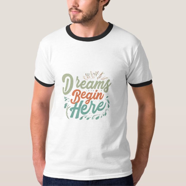 Camiseta Os Sonhos Começam Aqui (Frente)