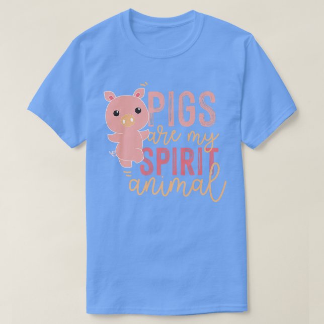 Camiseta Os Suínos São O Meu Prêmio Animal Espiritual 4995 (Frente do Design)