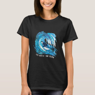 Camiseta Os surfs vão com o fluxo afundado pelo modo das su