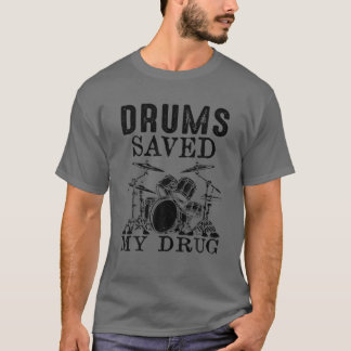 Camiseta Os Tambores Salvaram Meu Drummer Engraçado De Drog