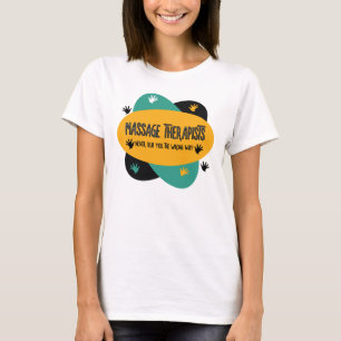 Camiseta Os Terapistas de Massagem Mãos Rub Coloridos