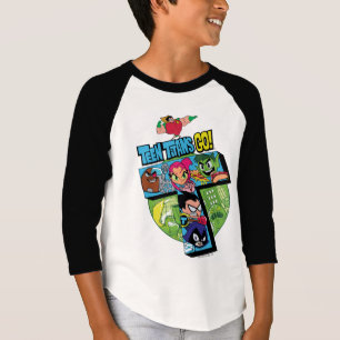 Camiseta Os titã adolescentes vão! colagem da torre dos