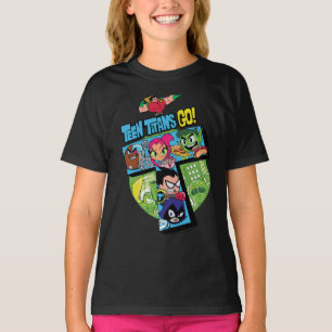 Camiseta Os titã adolescentes vão! colagem da torre dos