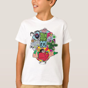 Camiseta Os titã adolescentes vão! gráfico do grupo da