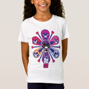 Camiseta Os titã adolescentes vão! O Emoticlones do corvo
