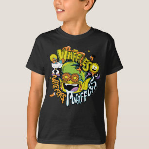 Camiseta Os titã adolescentes vão! Waffles do menino do