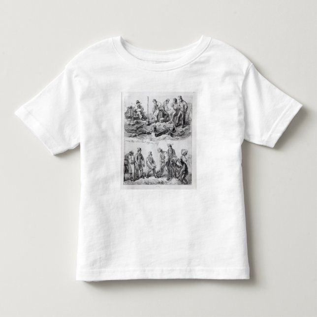 Camiseta Os trabalhadores aproximam a estação de correios (Frente)