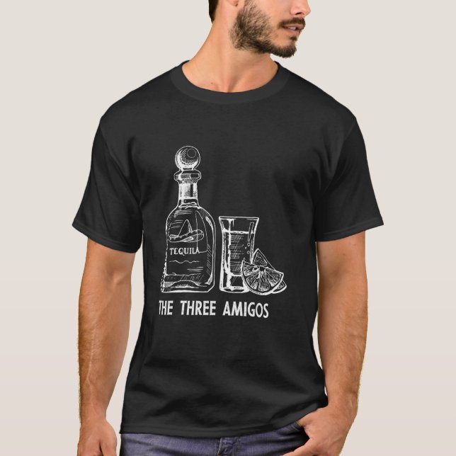 Camiseta Os Três Amigos Mexicanos, Tequila Drinker Alcoólic (Frente)