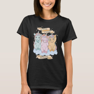 Camiseta Os três Mau não falam Mau sem Mau Unicorn