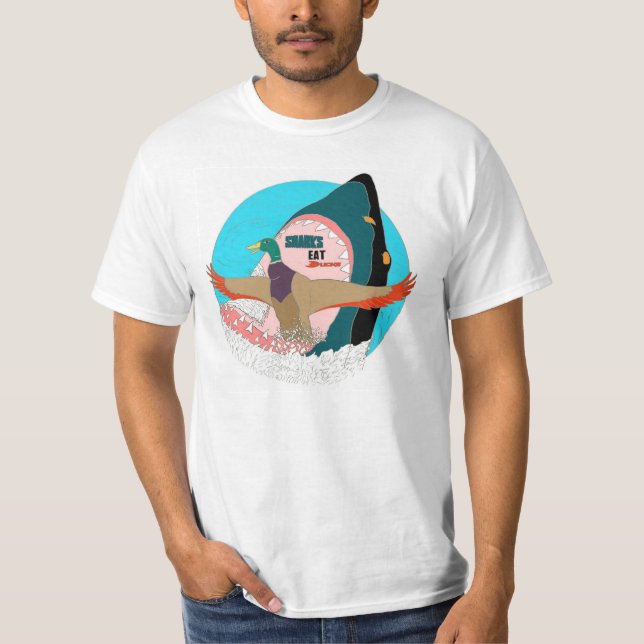 Camiseta Os tubarões comem patos (Frente)