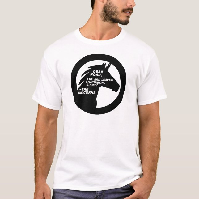 Camiseta Os unicórnios faltaram a arca (Frente)