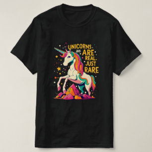 Camiseta Os unicórnios são reais, só que raros