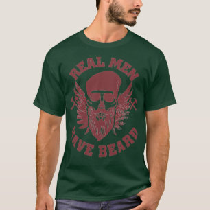 Camiseta Os verdadeiros homens têm barba design para barba