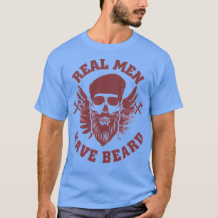 Camiseta Os verdadeiros homens têm barba design para barba