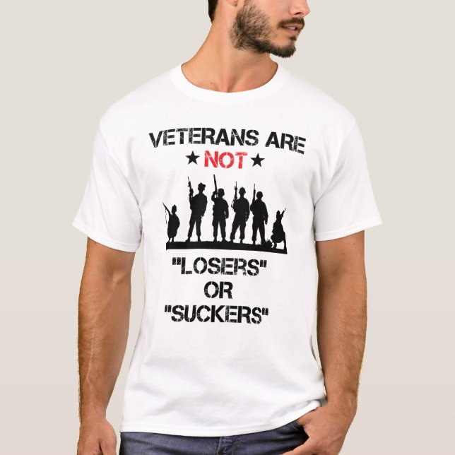 Camiseta Os Veteranos Não São Perdedores Ou Suckers (Frente)