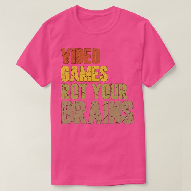 Camiseta Os videos games Arranjam Seus Cérebros 66 (Frente do Design)