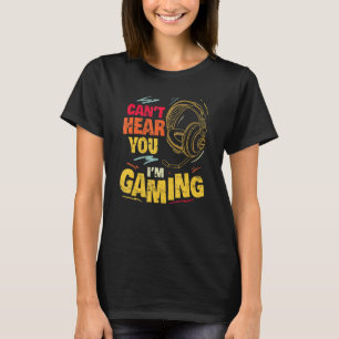 Camiseta Os Videos games do fone de ouvido não podem ouvi-l