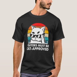 Camiseta Os Visitantes Devem Ser Gatinhos Da Família Cat Ap
