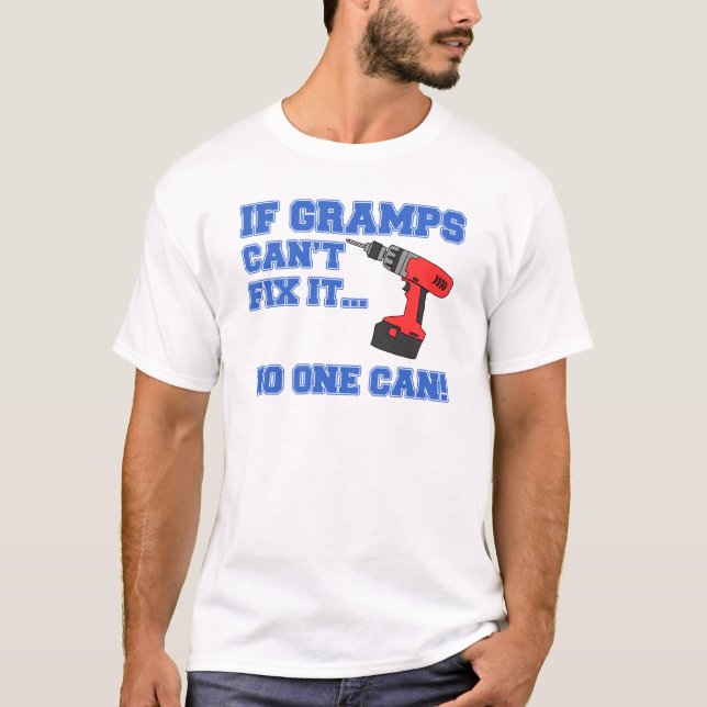 Camiseta Os vovôs não conseguem consertá-lo. (Frente)