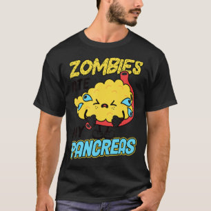 Camiseta Os Zombies Comem Minha Consciência Pâncreas Da Dia