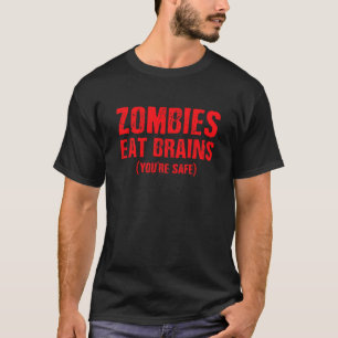 Camiseta OS ZOMBIS COMEM o T gráfico dos CÉREBROS (VOCÊ 