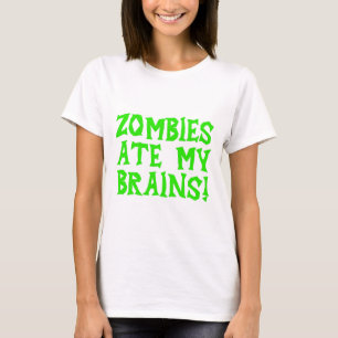 Camiseta Os zombis comeram meus cérebros!