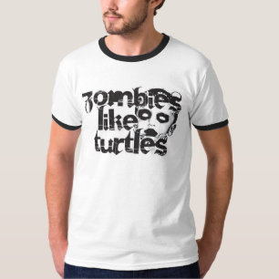 Camiseta Os zombis gostam de tartarugas