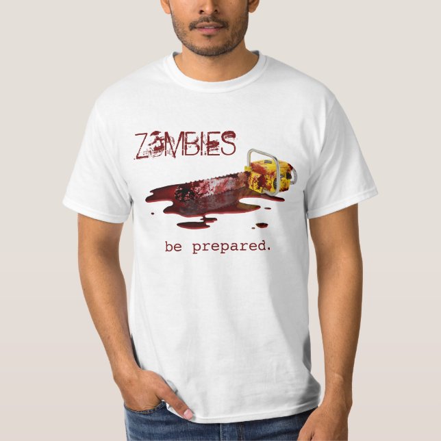 Camiseta Os ZOMBIS… sejam preparados. - branco (Frente)