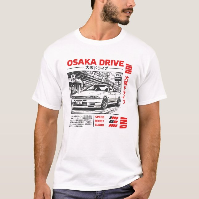 Camiseta Osaka Drive JDM Street Racing Art (Frente)