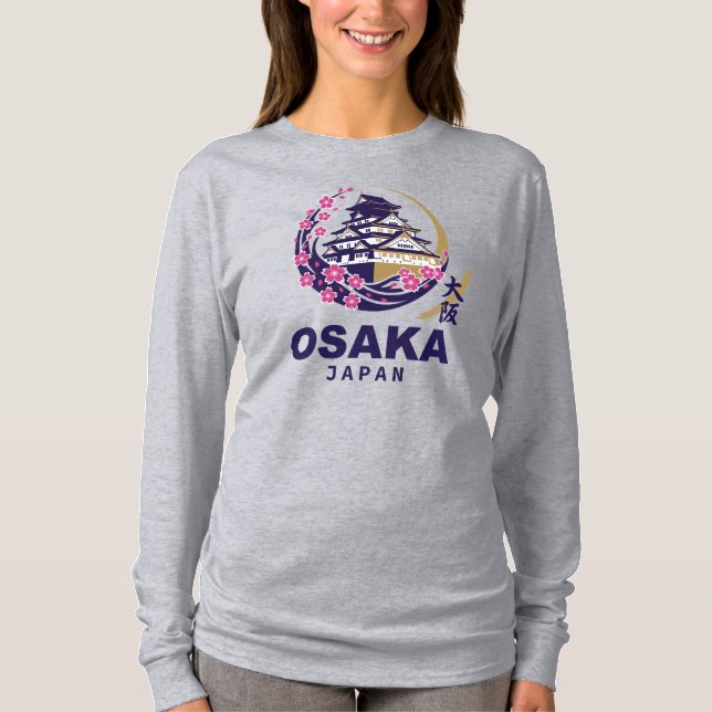 Camiseta Osaka Japan Cherry Blossoms (Frente)