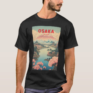 Camiseta Osaka Japan Mount Fuji Viagem Art Vintage