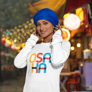 Camiseta Osaka Japan Pop Art Letters