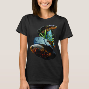 Camiseta Oscar Cichlids Peixe Plecostomus Aquário de Água D