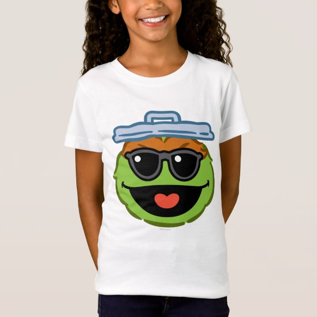 Camiseta Óscar sorrindo de rosto com óculos escuros (Frente)
