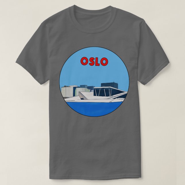 Camiseta Oslo Noruega 2 (Frente do Design)