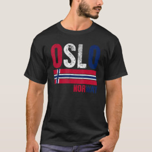 Camiseta Oslo Noruega Bandeira Noruegueses Mens Womens Kids