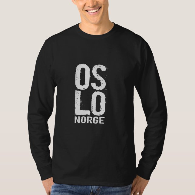 Camiseta Oslo, Noruega, Escandinávia, Europa (Frente)