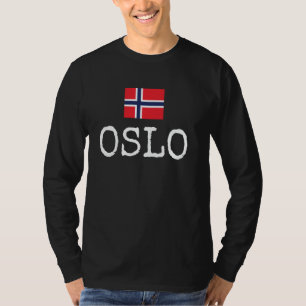 Camiseta Oslo Noruega País Viagem Família Viagem Crianças H