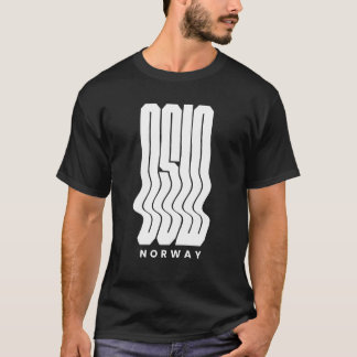 Camiseta Oslo Norway Nordic Wave logo design